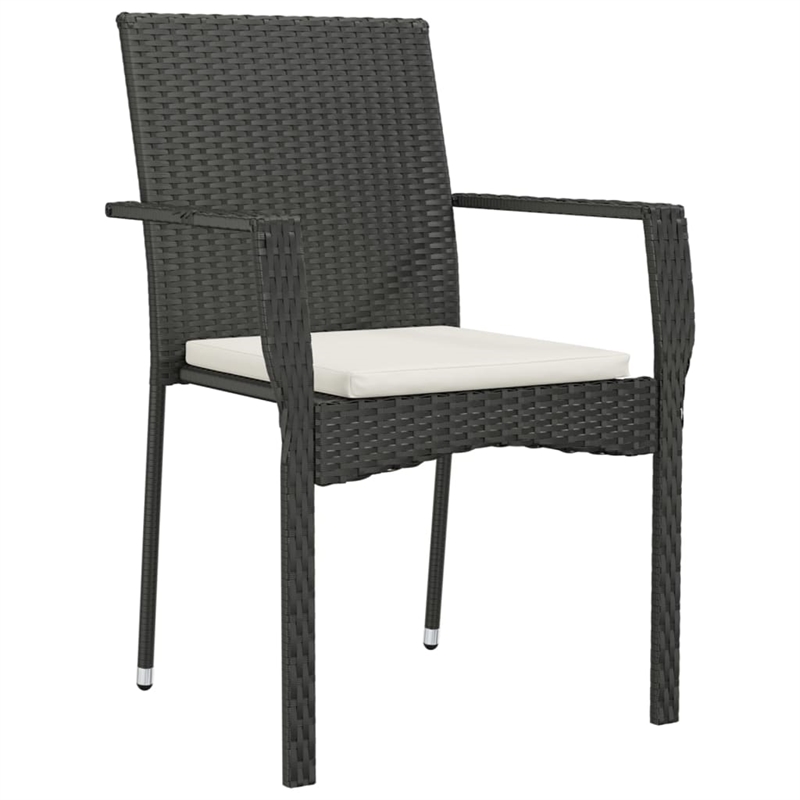 Afuera Living Poly Rattan Large Modular Garden Dining Set in Black