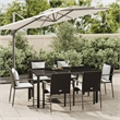 Afuera Living Poly Rattan Large Modular Garden Dining Set in Black