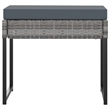 Afuera Living Poly Rattan Large Seats 12 Garden Dining Set in Gray