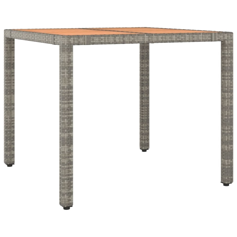 Afuera Living Poly Rattan Medium Modular Garden Dining Set in Gray
