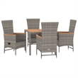Afuera Living Poly Rattan Medium Modular Garden Dining Set in Gray