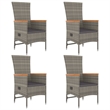 Afuera Living Poly Rattan Medium Modular Garden Dining Set in Gray