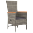 Afuera Living Poly Rattan Medium Modular Garden Dining Set in Gray