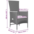 Afuera Living Poly Rattan Medium Modular Garden Dining Set in Gray