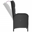 Afuera Living Poly Rattan 4-Piece Set Garden Dining Set in Black