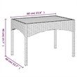 Afuera Living Poly Rattan 4-Piece Set Garden Dining Set in Black