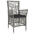 Afuera Living PE Rattan Medium Durable Garden Dining Set in Gray