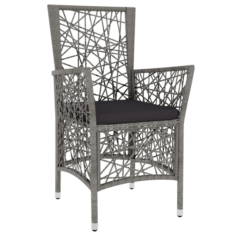 Afuera Living PE Rattan Medium Durable Garden Dining Set in Gray