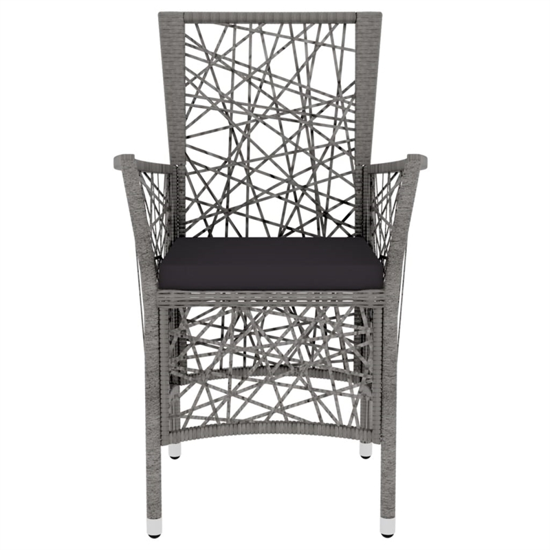 Afuera Living PE Rattan Medium Durable Garden Dining Set in Gray