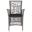 Afuera Living PE Rattan Medium Durable Garden Dining Set in Gray