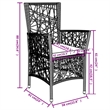 Afuera Living PE Rattan Medium Durable Garden Dining Set in Gray