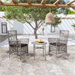 Afuera Living PE Rattan Medium Durable Garden Dining Set in Gray