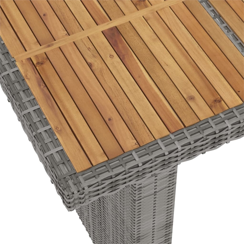 Afuera Living Outdoor 7 Piece Dining Set in Gray Poly Rattan