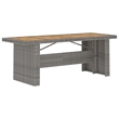 Afuera Living Outdoor 7 Piece Dining Set in Gray Poly Rattan