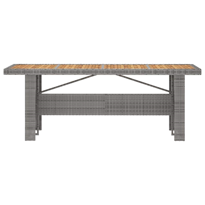 Afuera Living Outdoor 7 Piece Dining Set in Gray Poly Rattan