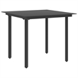 Afuera Living 5 Piece PVC Rattan Lightweight Dining Set in Black
