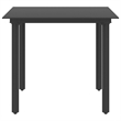 Afuera Living 5 Piece PVC Rattan Lightweight Dining Set in Black