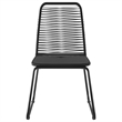 Afuera Living 5 Piece PVC Rattan Lightweight Dining Set in Black