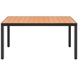 Afuera Living PVC Rattan Standard Durable Dining Set in Black/Brown