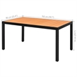 Afuera Living PVC Rattan Standard Durable Dining Set in Black/Brown