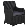 Afuera Living Outdoor Dining Set in Black Poly Rattan Large Durable