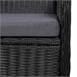 Afuera Living Outdoor Dining Set in Black Poly Rattan Large Durable