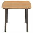 Afuera Living Solid Acacia Wood Medium Stackable Dining Set in Gray