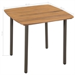 Afuera Living Solid Acacia Wood Medium Stackable Dining Set in Gray