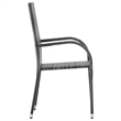 Afuera Living Solid Acacia Wood Medium Stackable Dining Set in Gray