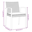 Afuera Living Poly Rattan Medium Durable Garden Dining Set in Black