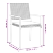 Afuera Living Poly Rattan Medium Durable Garden Dining Set in Black