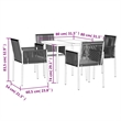 Afuera Living Poly Rattan Medium Durable Garden Dining Set in Black