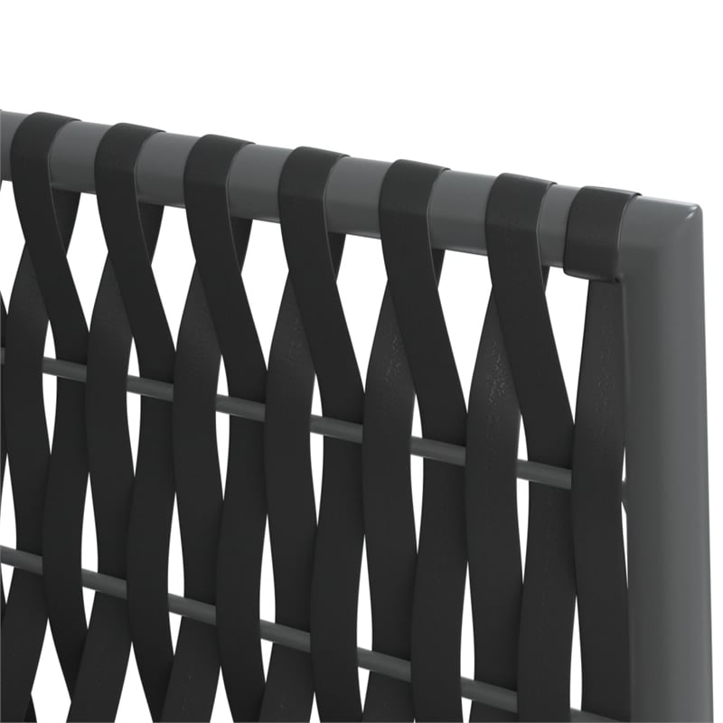 Afuera Living Poly Rattan Medium Durable Garden Dining Set in Black