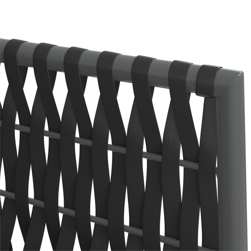 Afuera Living Poly Rattan Medium Durable Garden Dining Set in Black