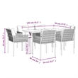 Afuera Living Poly Rattan Medium Durable Garden Dining Set in Black