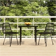 Afuera Living Poly Rattan Medium Durable Garden Dining Set in Black