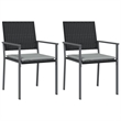 Afuera Living Contemporary Poly Rattan Garden Dining Set in Black