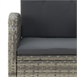 Afuera Living Contemporary Synthetic Poly Rattan Garden Dining Set in Gray