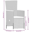Afuera Living Contemporary Durable Rattan Garden Dining Set in Gray