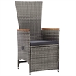 Afuera Living Contemporary Durable Rattan Garden Dining Set in Gray