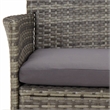 Afuera Living Contemporary Synthetic Poly Rattan 11PC Garden Dining Set in Gray