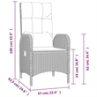 Afuera Living Contemporary Synthetic Poly Rattan Garden Dining Set in Gray