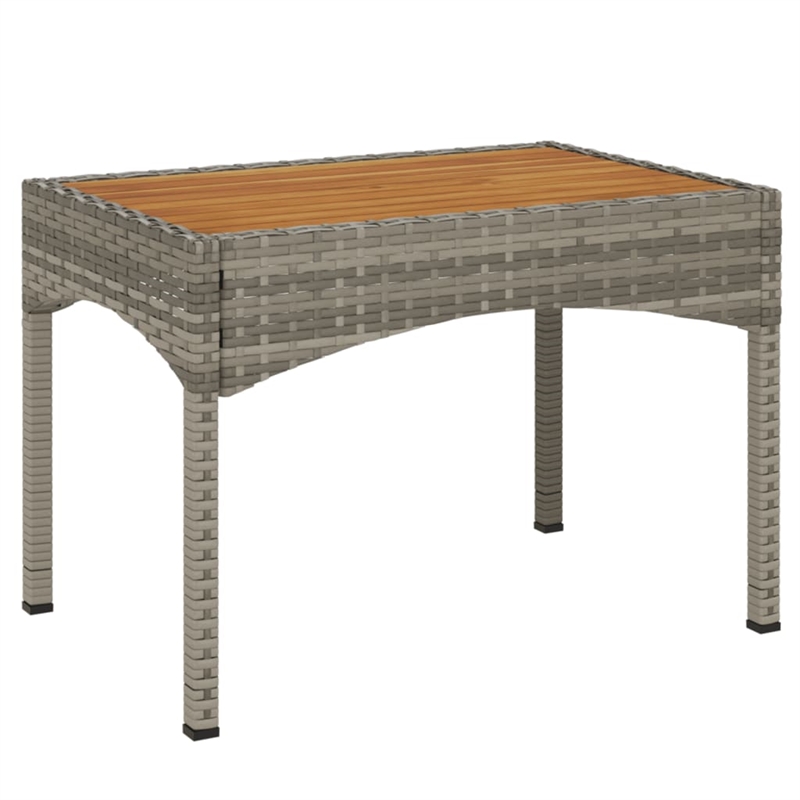 Afuera Living Contemporary Synthetic Poly Rattan Garden Dining Set in Gray