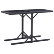 Afuera Living Contemporary Synthetic Poly Rattan Dining Set in Black/Brown