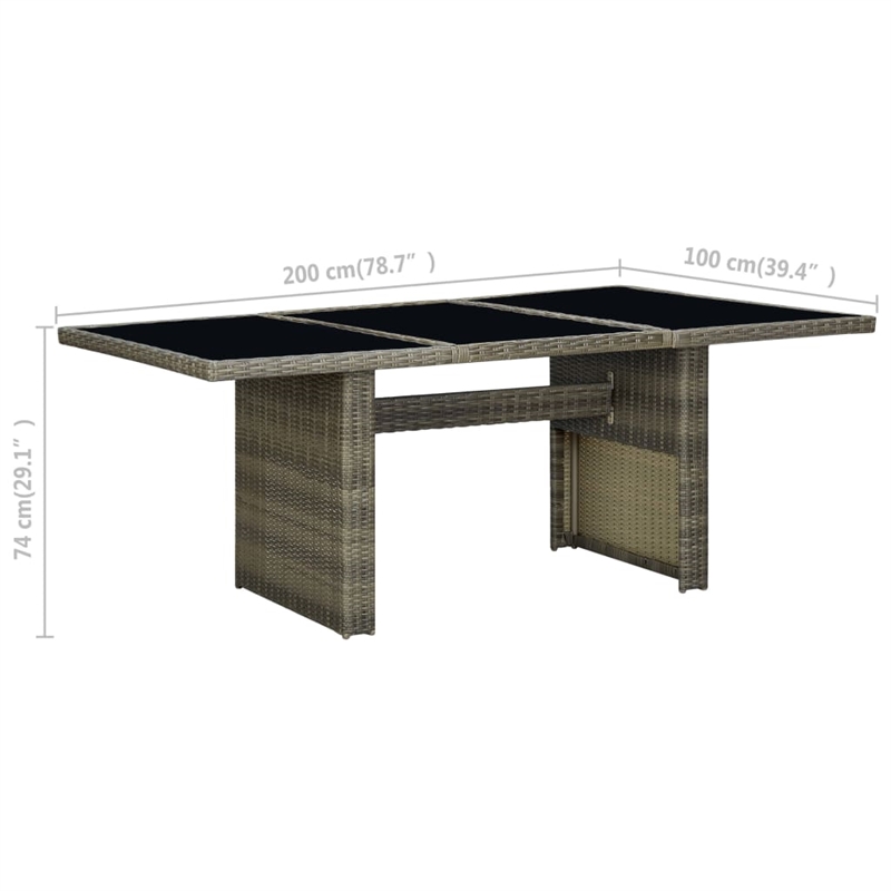 Afuera Living Contemporary Synthetic Poly Rattan Patio Dining Set in Brown