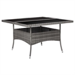 Afuera Living Contemporary Synthetic Poly Rattan Garden Dining Set in Gray