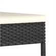 Afuera Living Contemporary Synthetic Poly Rattan Dining Set in Black/Cream