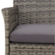 Afuera Living Contemporary Poly Rattan Garden Dining Set in Gray