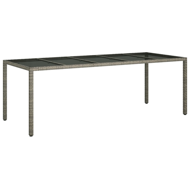 Afuera Living Contemporary Poly Rattan Garden Dining Set in Gray