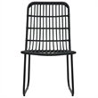 Afuera Living Contemporary Synthetic Poly Rattan Dining Set in Black